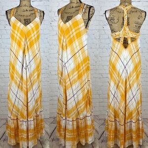 Anthropologie Holding Horse Plaid Braided Strap Details Maxi